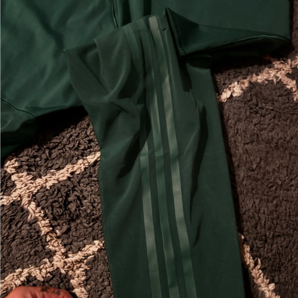 IVY PARK x Adidas Green 3-Stripe Mesh High Leggings - Picture 8 of 10